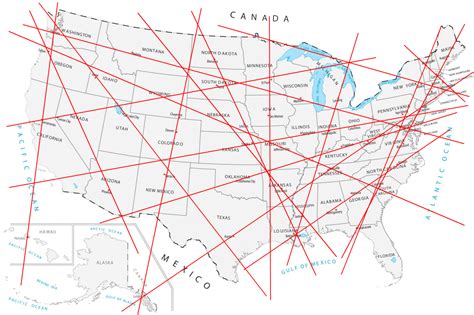 USA Ley Line Map